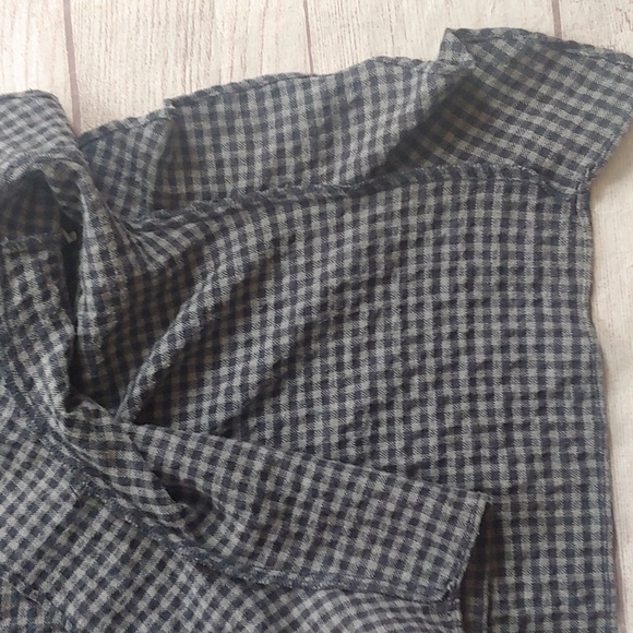 ZARA GINGHAM TOP WITH FLOWY EDGE DETAILS - Picture 9 of 11